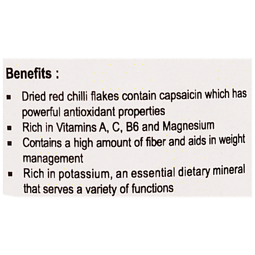 Flavour Drum Red Chilli Flakes - Rich In Vitamin C, A, B6, K1, 100 g  