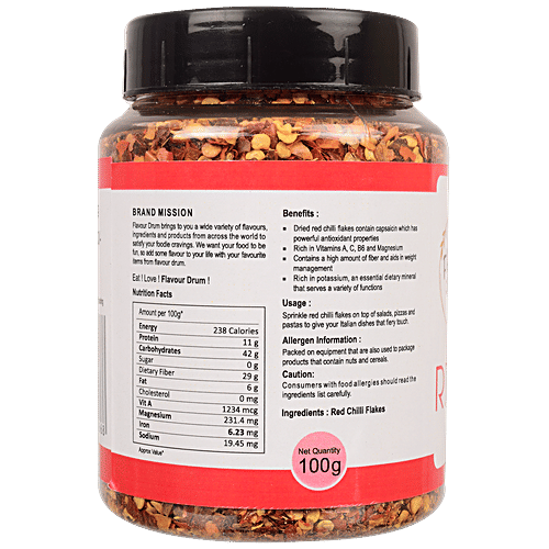 Buy Flavour Drum Red Chilli Flakes Rich In Vitamin C, A, B6, K1