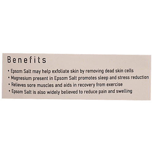 Mirintz Epsom Salt - Eases Pain & Aches, Good For The Skin, 1 kg  