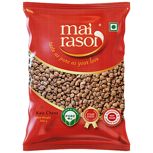 Mai Rasoi Kala Brown Chana Channa, 500 g Pouch 