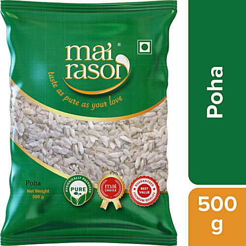 Mai Rasoi Poha/Avalakki/Aval/Chivda - Thick, 500 g Pouch 