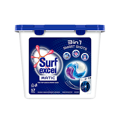Buy Surf Excel Matic 3In1 Smart Shots For Both Front & Top Load Online at Best Price of Rs