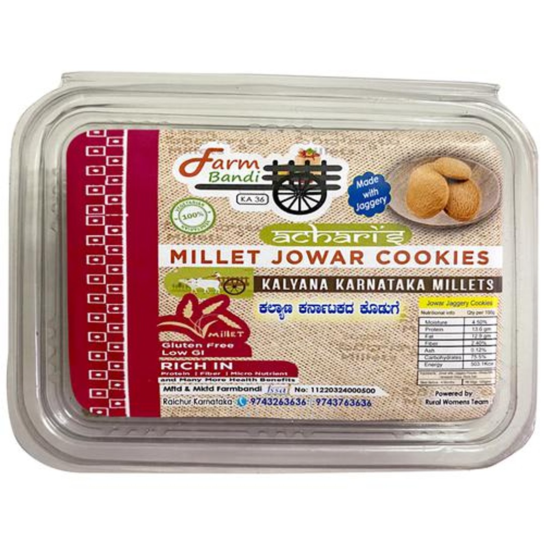 Buy Farmbandi Millet Jowar Cookies With Jaggery, Rich In Protein
