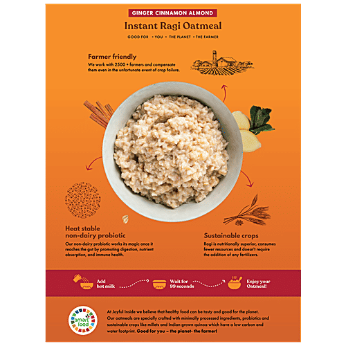 Buy JOYFUL INSIDE Instant Ragi Oatmeal Ginger Cinnamon Almond, Seeds