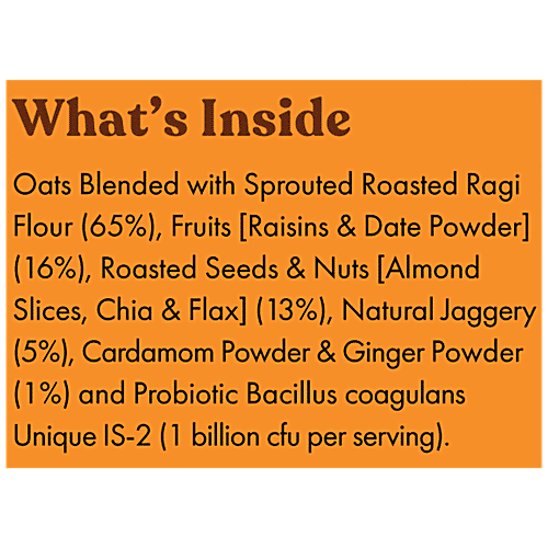 Buy JOYFUL INSIDE Instant Ragi Oatmeal Ginger Cinnamon Almond, Seeds