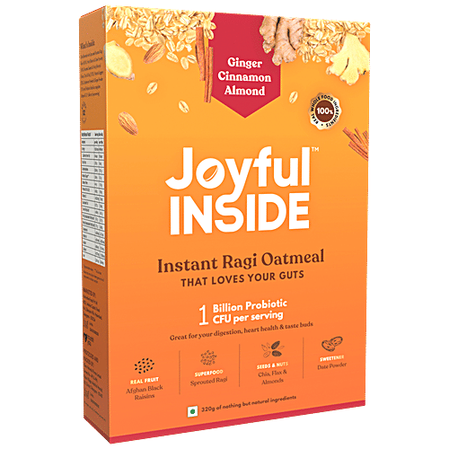 Buy JOYFUL INSIDE Instant Ragi Oatmeal Ginger Cinnamon Almond, Seeds