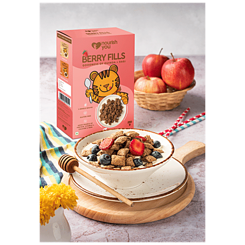 Nourish you Strawberry Fills - Goodness Of Quinoa & Ragi, Gluten-free, 250 g  