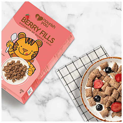 Nourish you Strawberry Fills - Goodness Of Quinoa & Ragi, Gluten-free, 250 g  