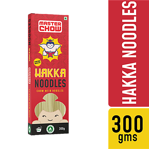 MasterChow Premium Hakka Noodles - Thin Cut, Veg, Soft, Silky Texture, 300 g  