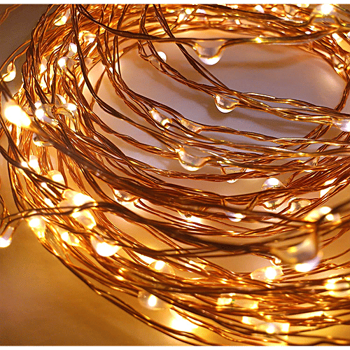 Lexton LED Yellow String Lights With USB - 5 m, 1 pc For Home Decor, Festive Decoration
