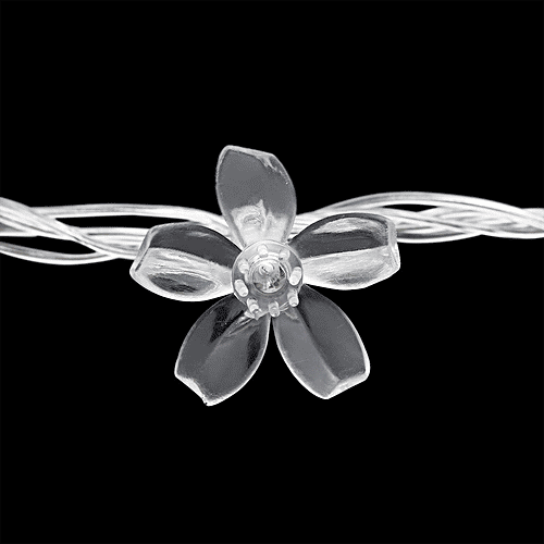 Lexton Flower-Shaped Fairy String Lights - LED, Energy Efficient, Long-Lasting, Warm White, 1 pc  