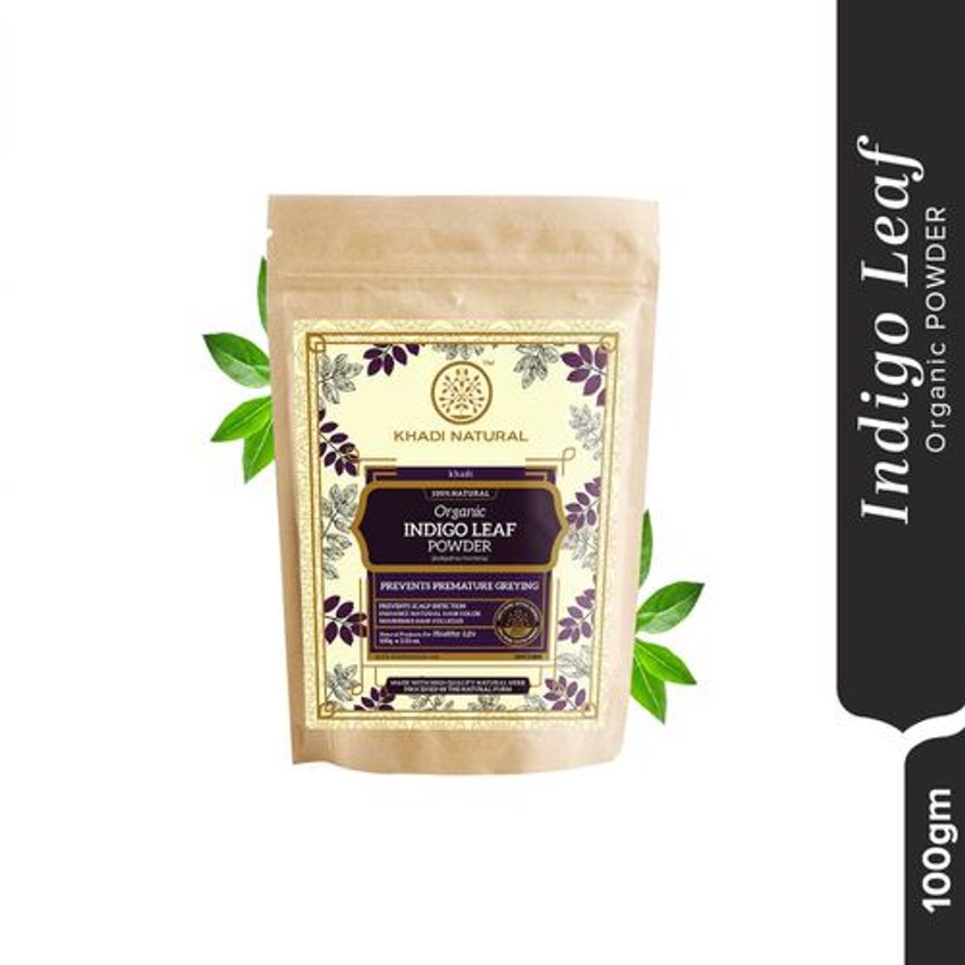 Khadi Natural Indigo Leaf Organic Powder - Prevents Scalp Infection, 100 g 