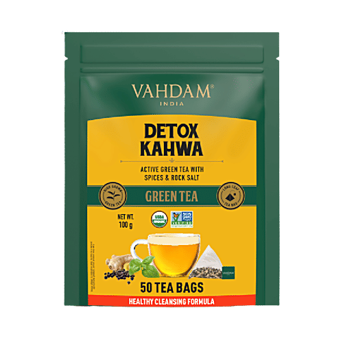 Buy Vahdam Detox Kahwa Green Tea Rich In Antioxidants & Helps Boost