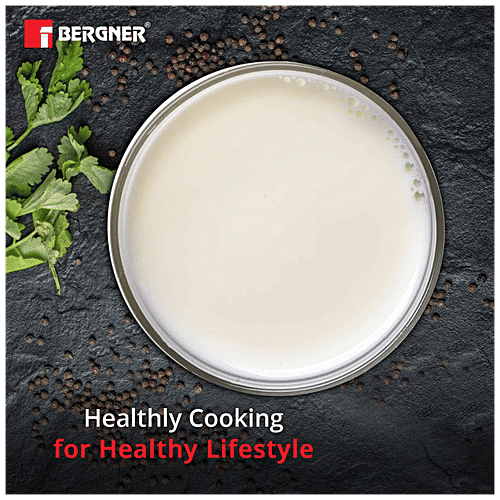 Bergner Argent Tri-Ply Stainless Steel Patila/Tope - Induction Base, With Lid, 20 cm, 3.1 L