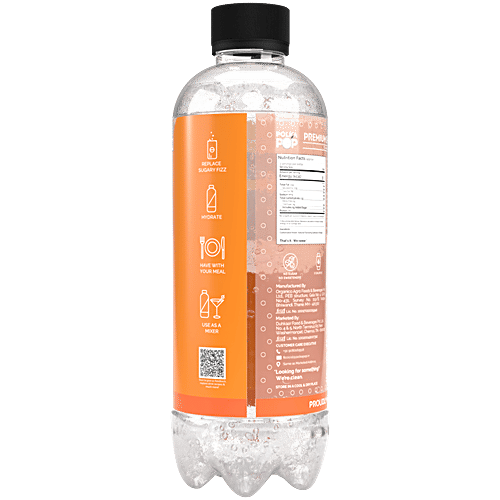 Polka Pop Orange Zero Sugar Sparkling Water, 300 ml Zero Calories, Zero Sweeteners