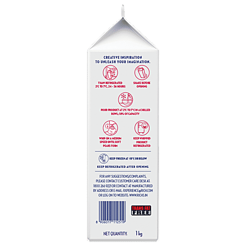 Buy Richs Whip Topping Gold, Cream Topping For Cakes, Cupcakes Online