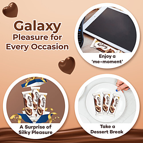 Galaxy Smooth Milk Chocolate Bar, 30 g Loaded with the Goodness of International Cocoa