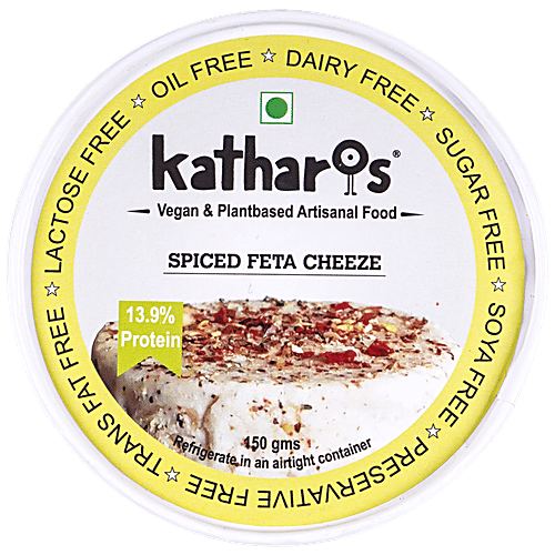 Buy Katharos Vegan Spiced Feta Cheese Healthy, High In Protein, Oil