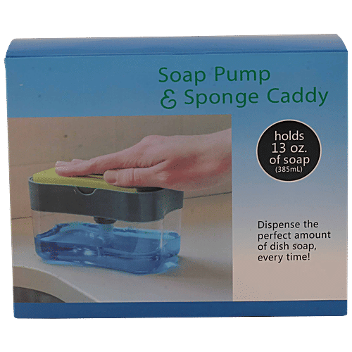 Buy SE7EN Soap Pump 2 In 1 Sponge Rack, Durable, For Home & Kitchen