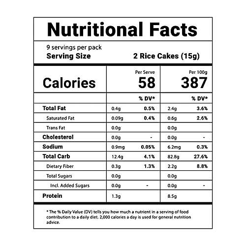 Buy GRAINIC Organic Brown Rice Cakes Classic Plain, Unsalted, Gluten