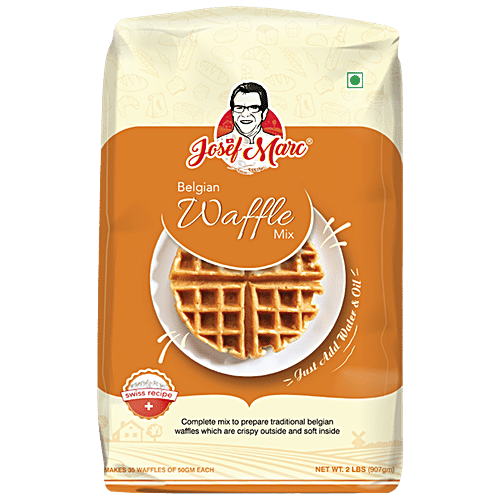 Josef Marc Authentic Belgian Waffle Mix - Traditional Swiss Recipe, 907 g