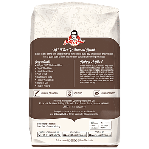 Buy Josef Marc T150 Wholemeal Flour Coarse French Style Flour, Ideal