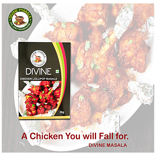 DIVINE MASALA Blended Powdered Spice Mix - Chicken Lollipop Masala, 50 g  