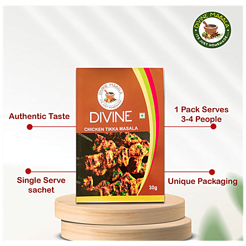 DIVINE MASALA Blended Powdered Spice Mix - Chicken Tikka Masala, 50 g  