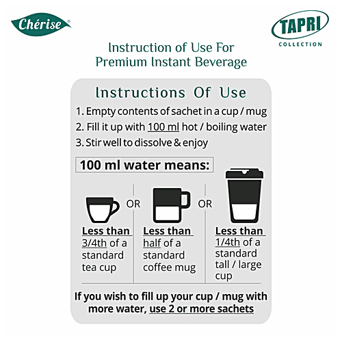 Cherise Tapri Instant Tea Premix - Puneri Gauti Chai, 161 g (7 Sachets x 23 g Each) 