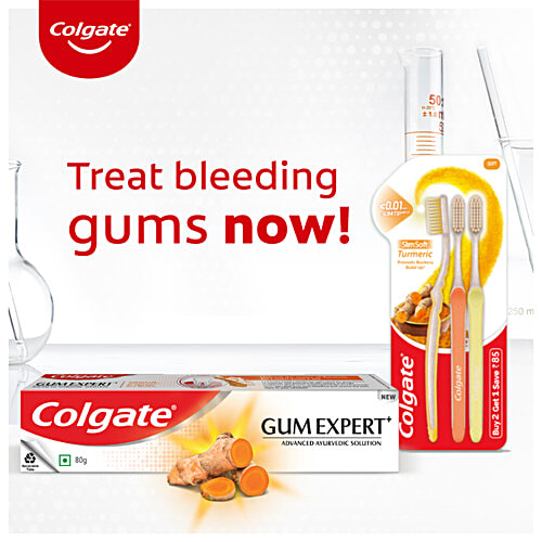 Buy Colgate Gum Expert Advanced Ayurvedic Solution Toothpaste, With Turmeric Extract For