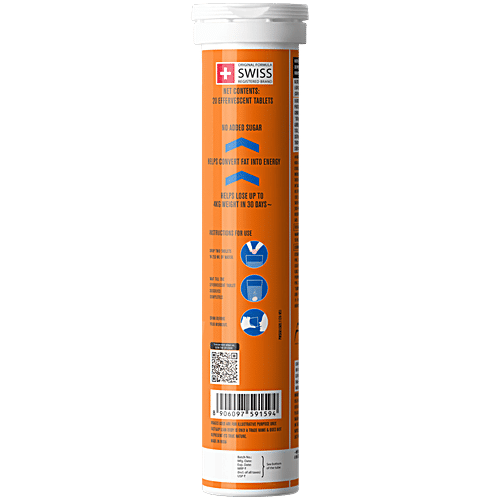 Fast&Up Lean Body Weight Loss Supplement Tablets For Faster Fat Burn, Lemon, 20 pcs Promotes Fat Burning, Supports Healthy Weight Management, Drop Fizz Drink, No Added Sugar