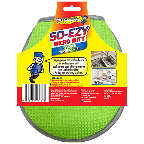 Mr Gleam Micro Mitt - Kitchen Wash & Wipe, 1 pc