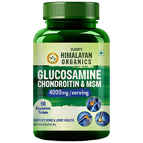 Vlado's Himalayan Organics Glucosamine Chondroitin MSM 4000 mg Tablets, 120 pcs  