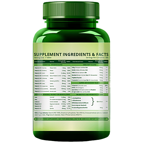 Vlado's Himalayan Organics Immunity Multivitamin With Probiotics Tablets, 180 pcs