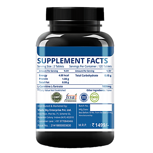Buy Simply Nutra LCarnitine Dietary Supplement Tablets For Energy, Strength Online at Best