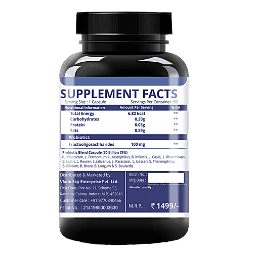 Simply Nutra Probiotics 30 Billion CFU Capsules - For Digestion, Gut Health & Immunity, 90 pcs  