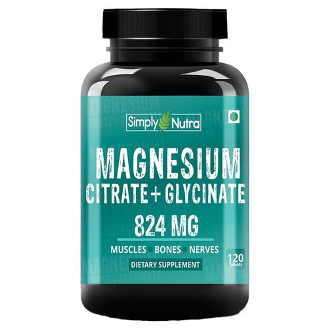 Buy Simply Nutra Magnesium Citrate & Glycinate Tablets For Stronger