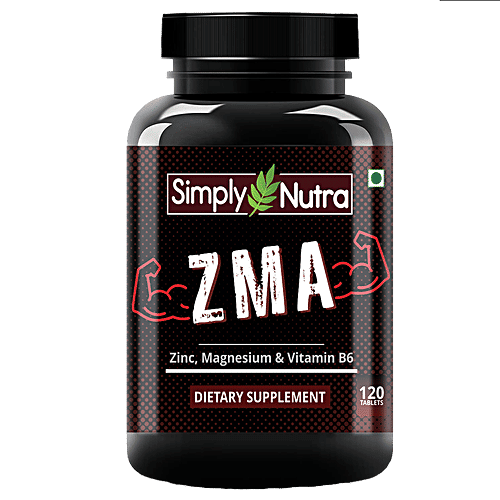 Buy Simply Nutra ZMA Supplement Tablets With Zinc, Magnesium & Vitamin B6, For Strength Online