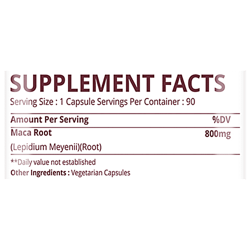 Simply Nutra Maca Root Dietary Supplement Capsules - For Hormonal Balance, Energy, 90 pcs  