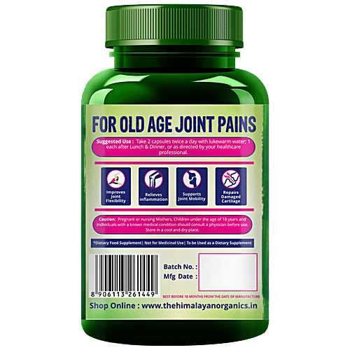 Himalayan Organics Plant Based Joint Support Capsules - Helps In Pain-Free Movement, 120 pcs  
