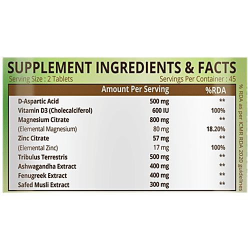Buy Himalayan Organics Plant Based Testosterone Booster Supplement