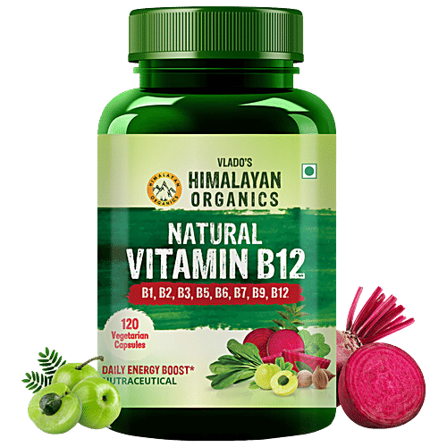 Vlado's Himalayan Organics Natural Vitamin B12 Capsules, 120 pcs