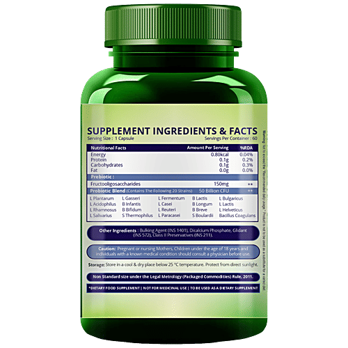 Vlado's Himalayan Organics Probiotics 50 Billion CPU Prebiotic Capsules, 60 pcs  