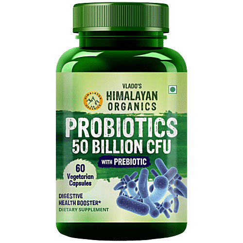 Vlado's Himalayan Organics Probiotics 50 Billion CPU Prebiotic Capsules, 60 pcs  