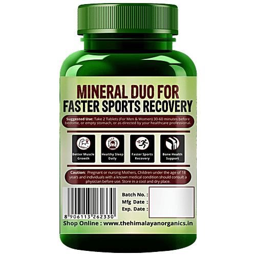 Buy Himalayan Organics ZMA Zinc Magnesium & Vitamin B6 Tablets Boosts