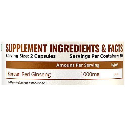 Buy Nature Life Nutrition Korean Ginseng Dietary Supplement Capsules