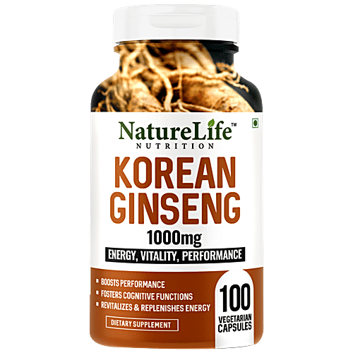 Buy Nature Life Nutrition Korean Ginseng Dietary Supplement Capsules