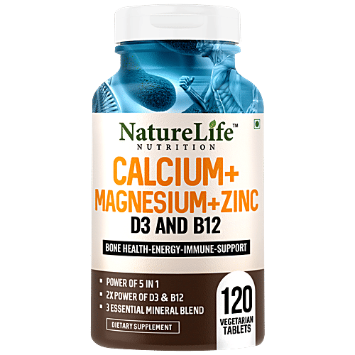 Buy Nature Life Nutrition Calcium, Magnesium & Zinc D3 & B12 Dietary