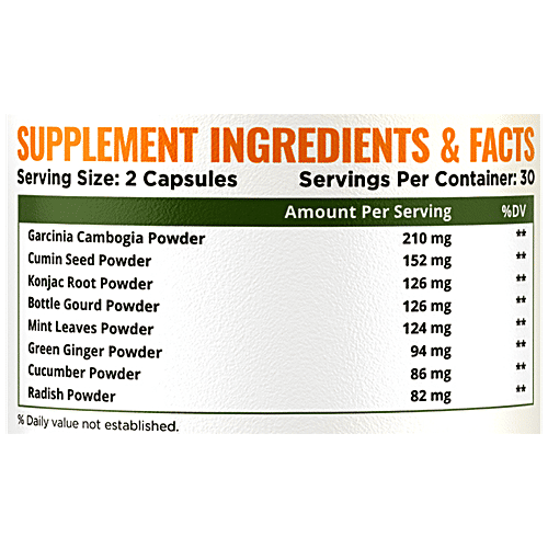 Nature Life Nutrition Plant Based Slim Plus Dietary Supplement Capsules - For Muscle Mass Gain, 60 pcs  