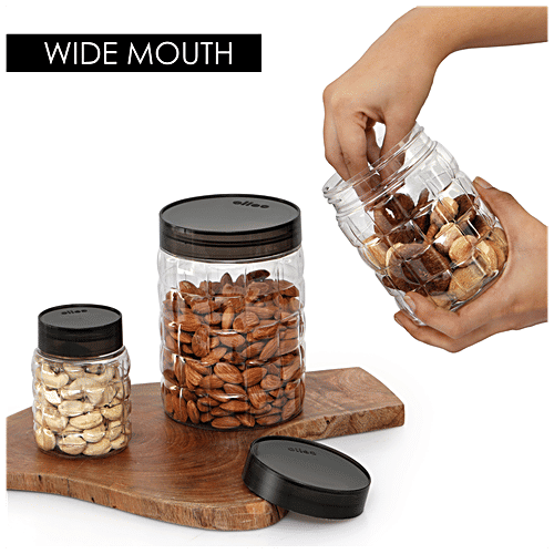 Buy Cello Plastic PET Canister Set Checkers, Clear Online at Best